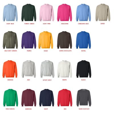 sweatshirt color chart - Jujutsu Kaisen AU Store