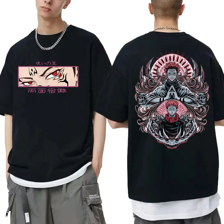 Anime Jujutsu Kaisen Tshirt Manga Ryomen Sukuna Graphic T shirt Man Cotton Tees Harajuku Short Sleeve - Jujutsu Kaisen AU Store