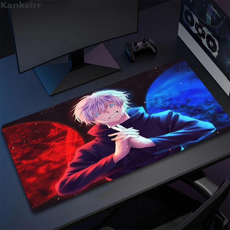 Gaming Mouse Pad Gamer Large Home Keyboard Pad Mouse Mat MousePads Anime Jujutsu Kaisen Anti slip 9 - Jujutsu Kaisen AU Store