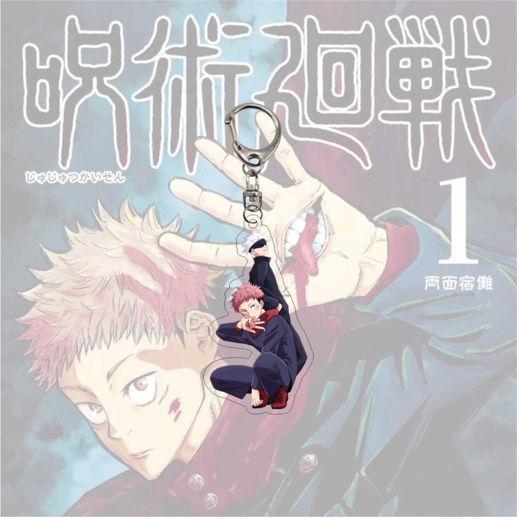 Hot Fashion Jujutsu Kaisen Yuji Itadori Keychain Fushiguro Megumi Cosplay Two sided Acrylic Keyring Anime Jewelry 4 - Jujutsu Kaisen AU Store