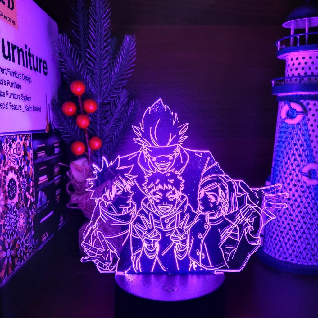 Jujutsu Kaisen 3D Lamp Anime Gojo Satoru Jujutsu Kaisen Yuji Itadori LED Night Light Brdroom Decor 9 scaled - Jujutsu Kaisen AU Store