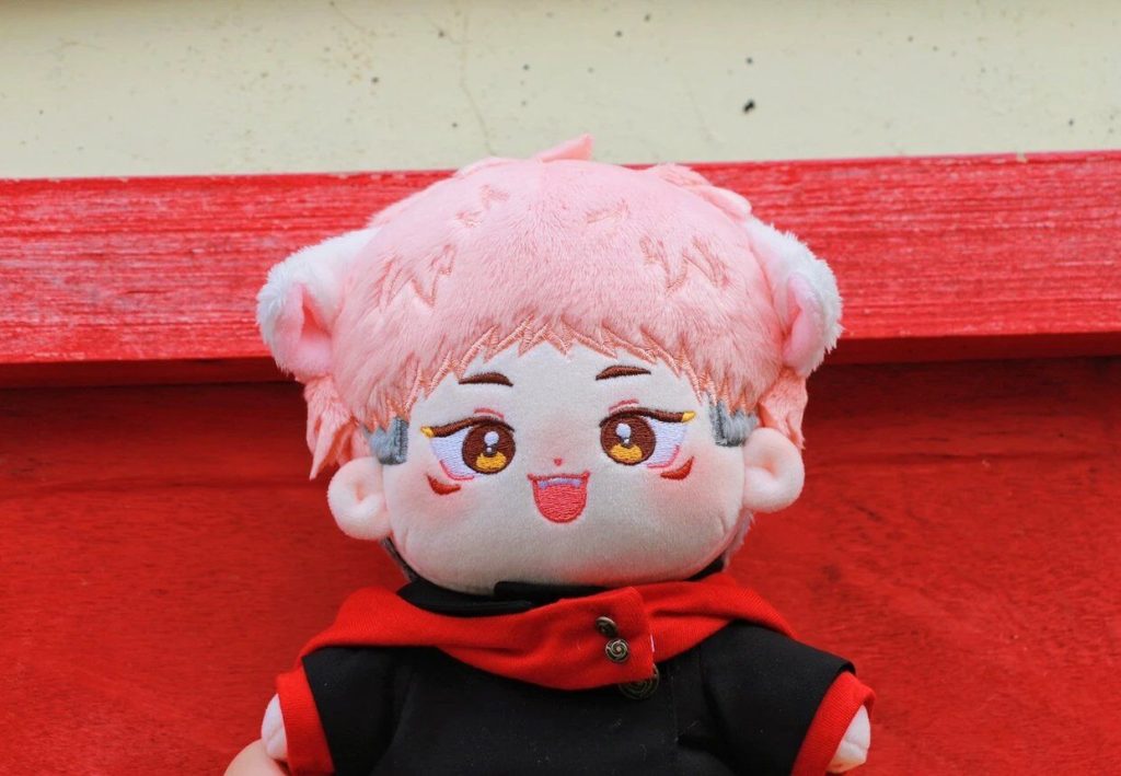 Original Anime Jujutsu Kaisen Itadori Yuji 20cm Cute Cats Pink Hair Plush Doll Body DIY Change 2 - Jujutsu Kaisen AU Store