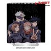 jujutsu kaisen characters kawaii shower curtain w59 x h71 black 590 - Jujutsu Kaisen AU Store