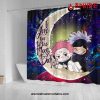 jujutsu kaisen gojo sakuna chibi anime love you to the moon galaxy shower curtain 400 - Jujutsu Kaisen AU Store