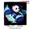 panda jjks shower curtain w59 x h71 black 360 - Jujutsu Kaisen AU Store