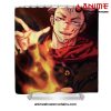 yuji itadori fire shower curtain 685 - Jujutsu Kaisen AU Store