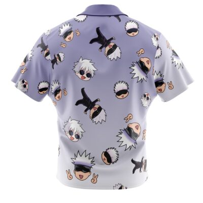 Alternative view of Gojo Satoru Pattern Jujutsu Kaisen Button Up Hawaiian Shirt