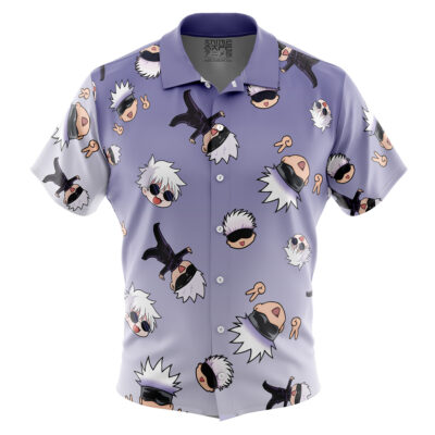 Gojo Satoru Pattern Jujutsu Kaisen Button Up Hawaiian Shirt