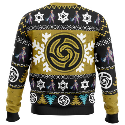 Alternative view of Chibi Nanami Kento Jujutsu Kaisen Ugly Christmas Sweater