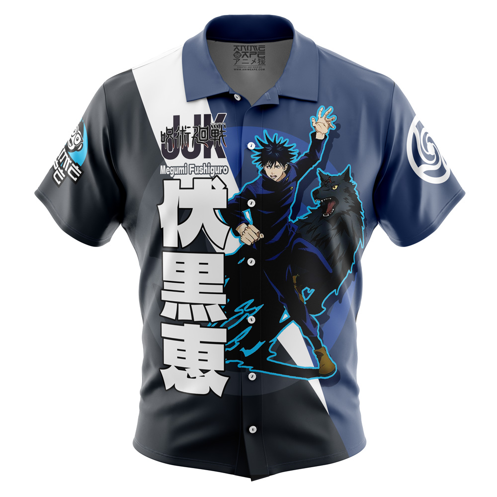 Fushiguro Megumi Jujutsu Kaisen Button Up Hawaiian Shirt