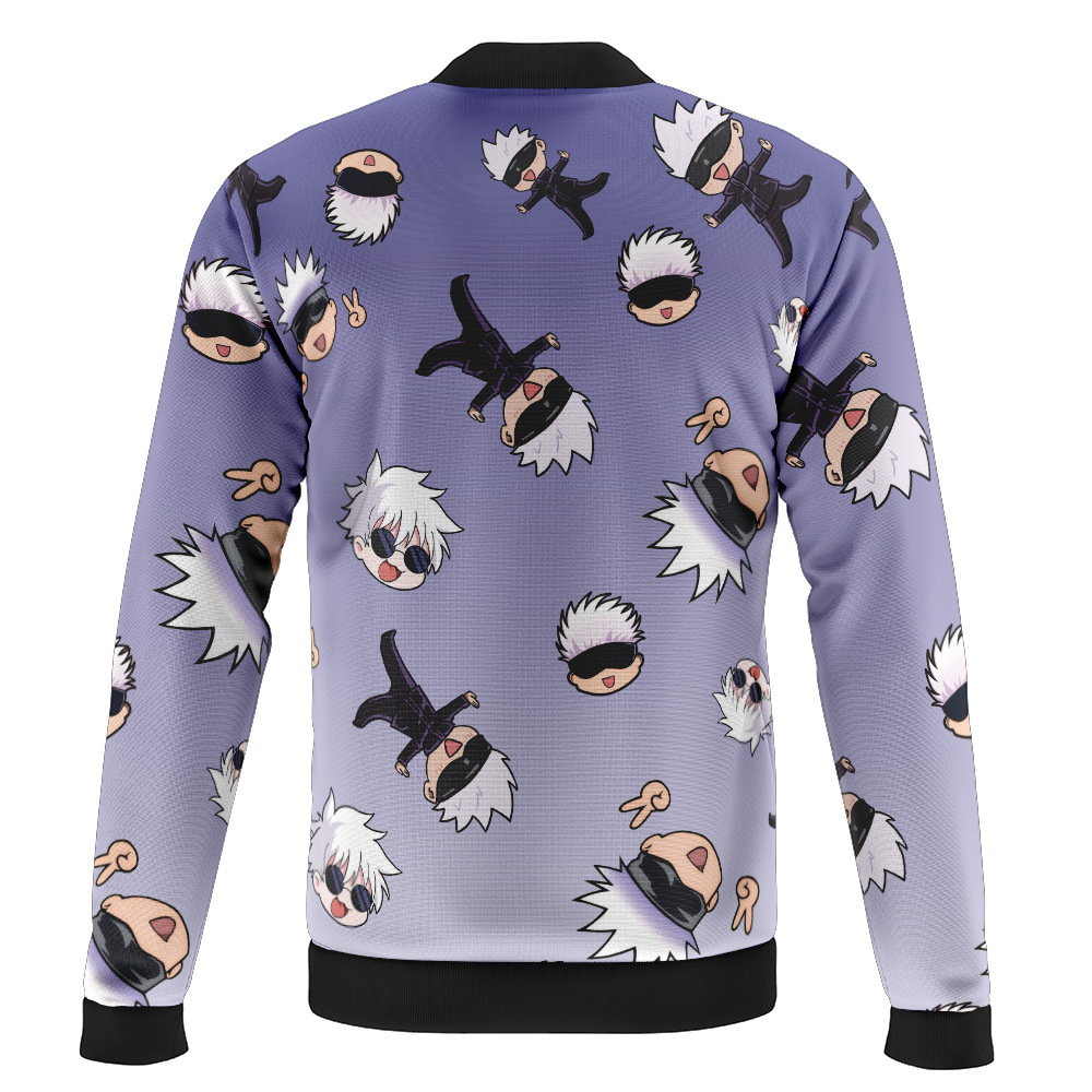 Gojo Pattern Jujutsu Kaisen Casual Bomber Jacket - Image 2