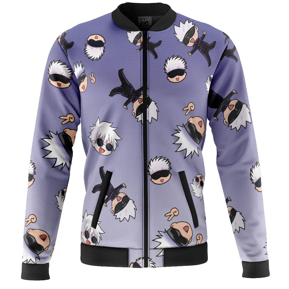 Gojo Pattern Jujutsu Kaisen Casual Bomber Jacket