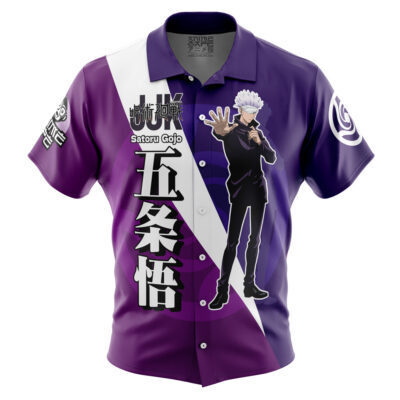 Gojo Satoru Hollow Purple Jujutsu Kaisen Button Up Hawaiian Shirt