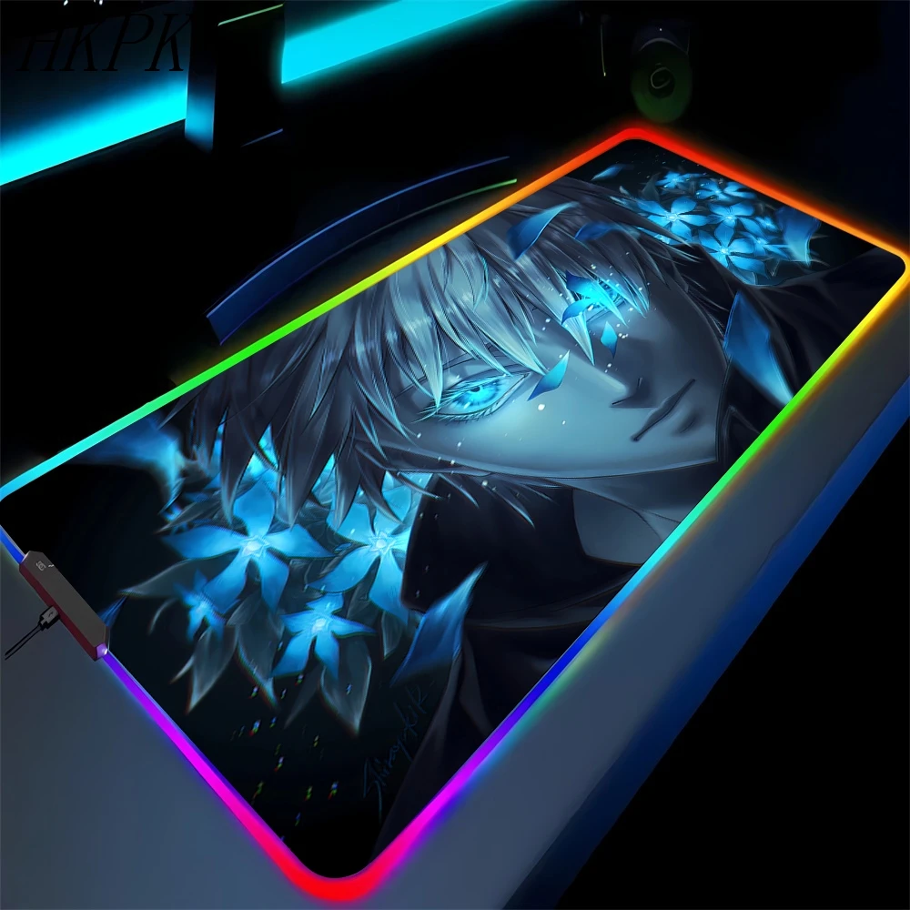 Gojo Satoru Blue Lightning Awakening RGB Mouse Pad