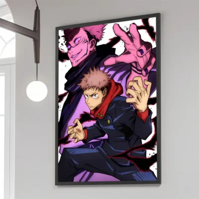 Yuji Itadori Sukuna Inner Curse Wall Art