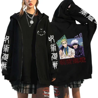 Goji Nanami Jujutsu Kaisen Zipper Hoodie