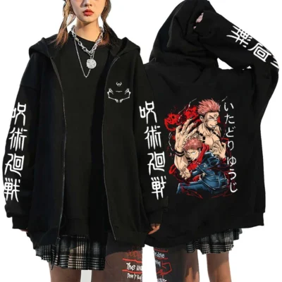 Sukuna Itadori Jujutsu Kaisen Zipper Hoodie
