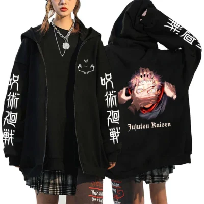 Itadori Jujutsu Kaisen Unisex Zipper Hoodie
