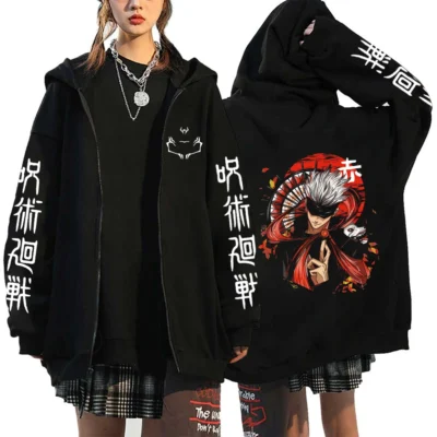 Gojo Unisex Jujutsu Kaisen Zipper Hoodie