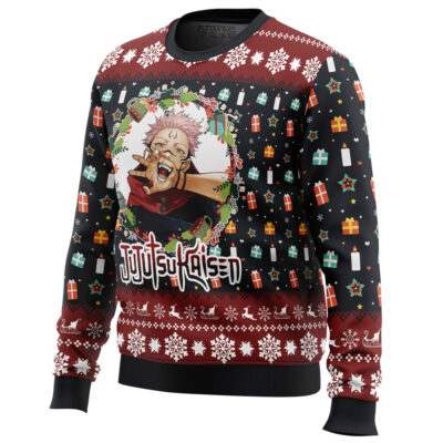 Alternative view of Sukuna Christmas Jujutsu Kaisen Ugly Christmas Sweater