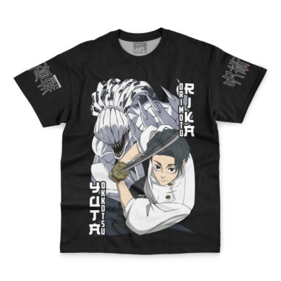 Alternative view of Yuta Okkotsu Rika Orimoto Jujutsu Kaisen Streetwear T-Shirt