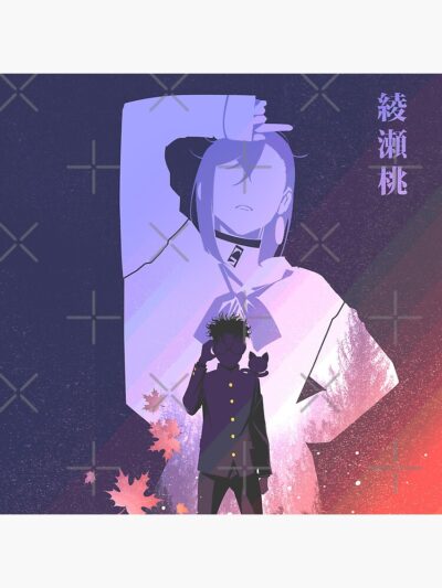 Alternative view of Okarun X Momo Ayase Dandadan Throw Pillow