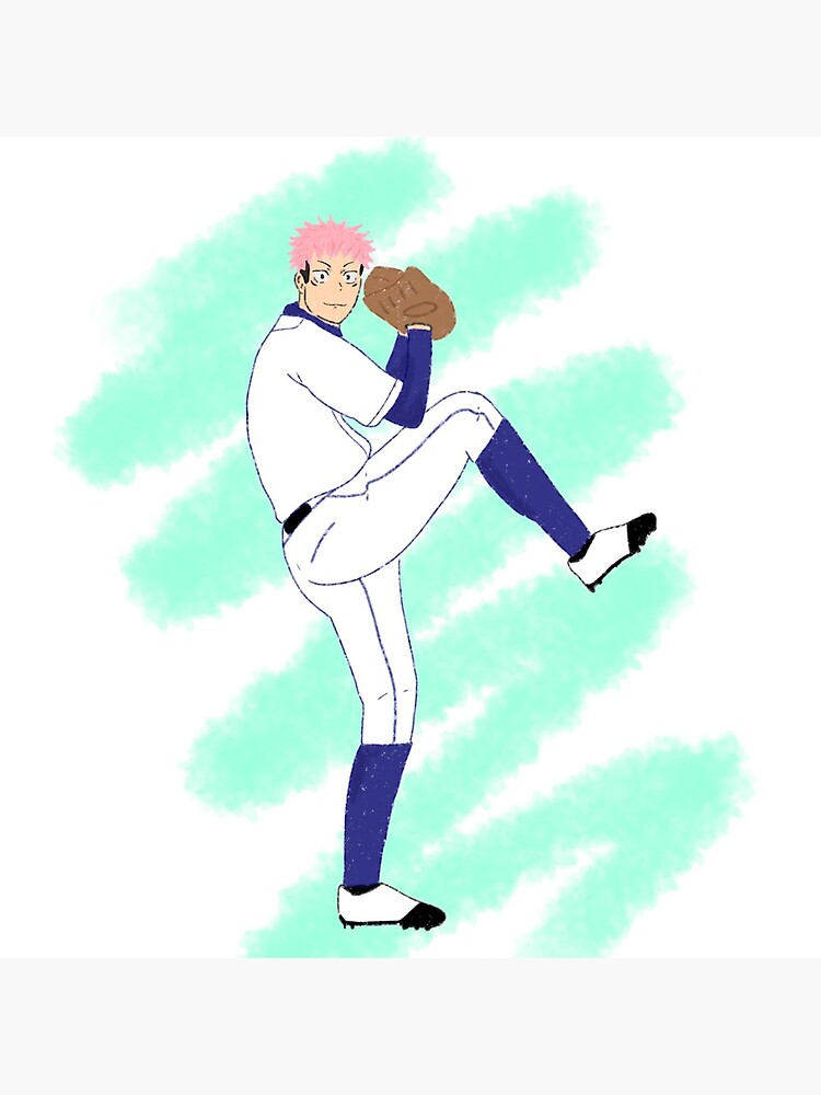 Itadori Yuji Playing Baseball Shower Curtain - Image 2