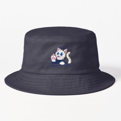 Gojo Catoru Blue Yowai Meow Bucket Hat