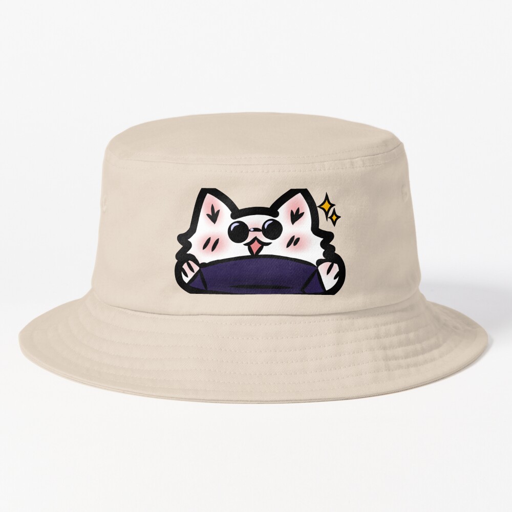 Cat Gojo Satoru Sticker Jujutsu Kaisen Bucket Hat