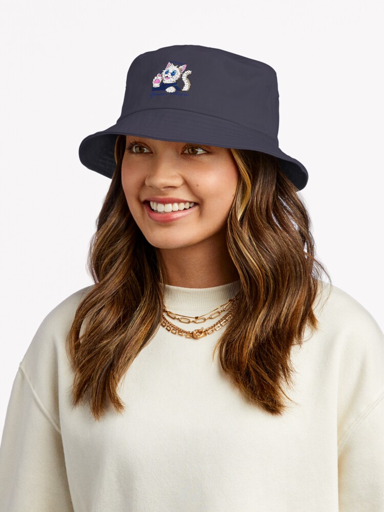 Gojo Catoru Blue Yowai Meow Bucket Hat - Image 2