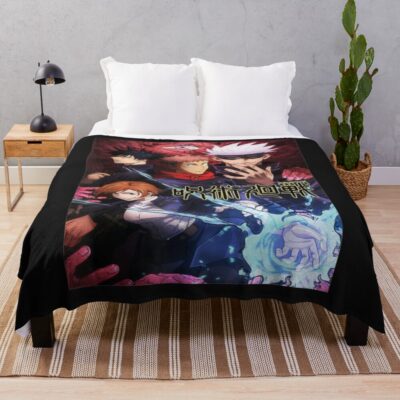 Gojos Team Jujutsus Kaisens Art Throw Blanket