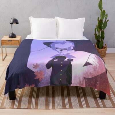 Okarun X Momo Ayase Dandadan Throw Blanket