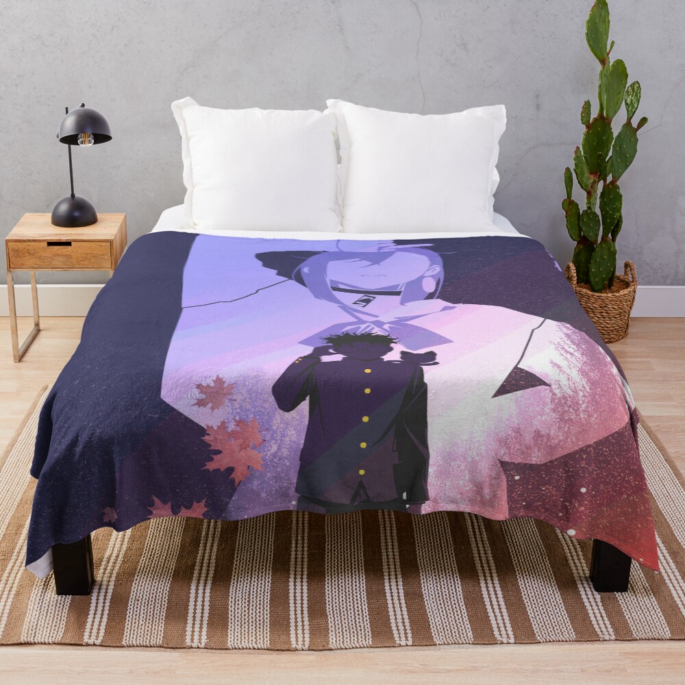 Okarun X Momo Ayase Dandadan Throw Blanket