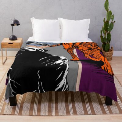 Gojo And Tiger Throw Blanket