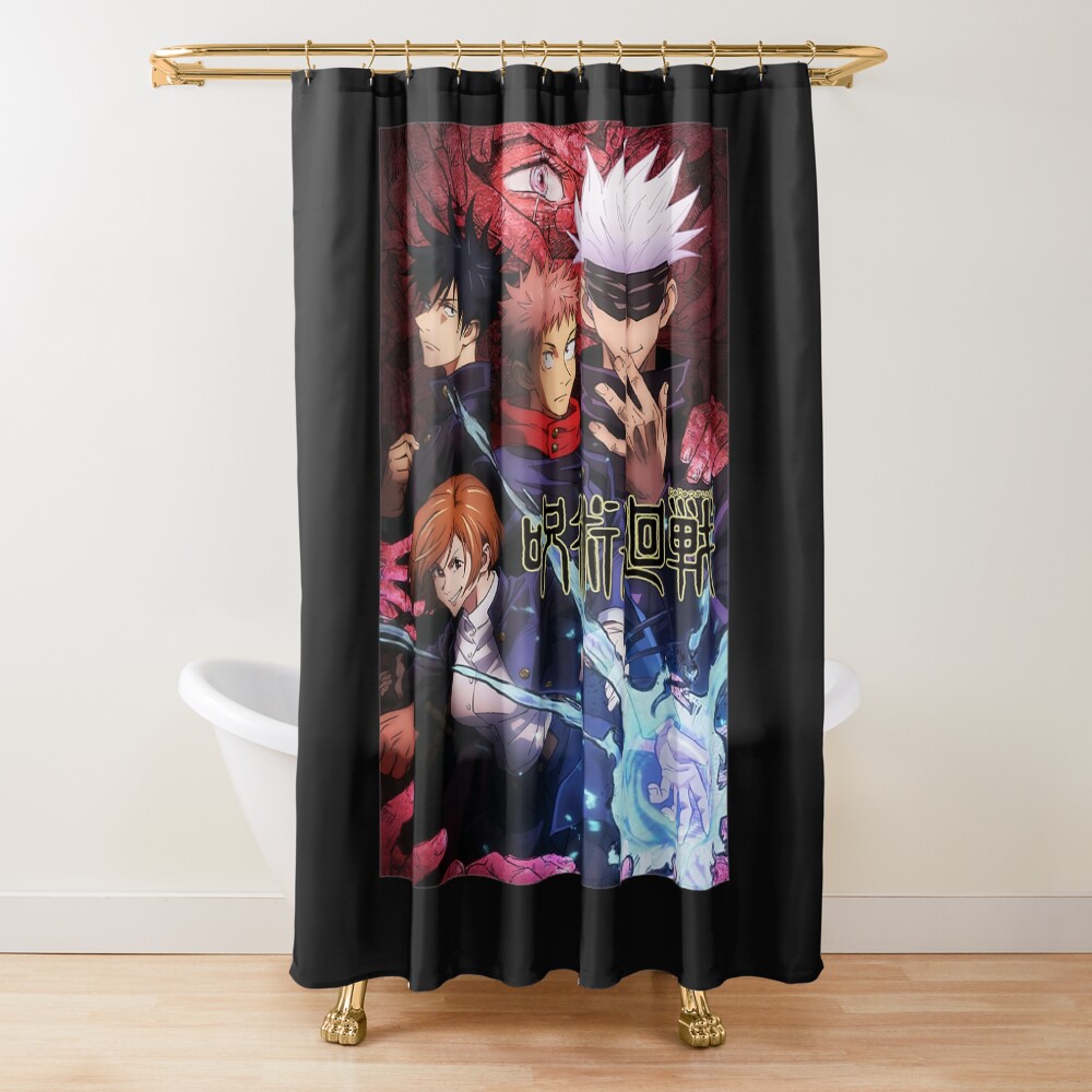 Gojo Team Jujutsus Kaisen Graphic Art Shower Curtain