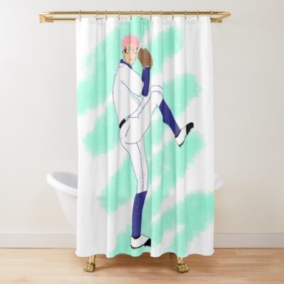 Itadori Yuji Playing Baseball Shower Curtain